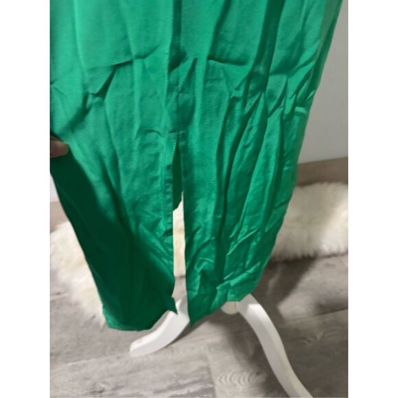 Dian Von Furstenbuerg vintage green elastic waist dress 8 - Picture 4 of 8